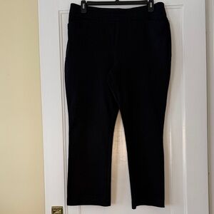 Croft & Barrow Effortless Stretch Pant Black 16P Petite Pull On Career